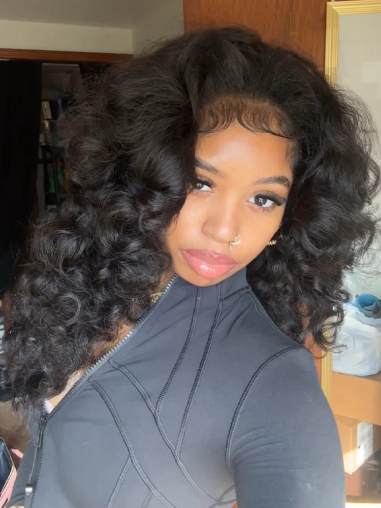 CurlyMe 3 In 1 Half Wig Kinky Straight Glueless Install Half Wig With Draw-string Beginner Friendly - Image 5