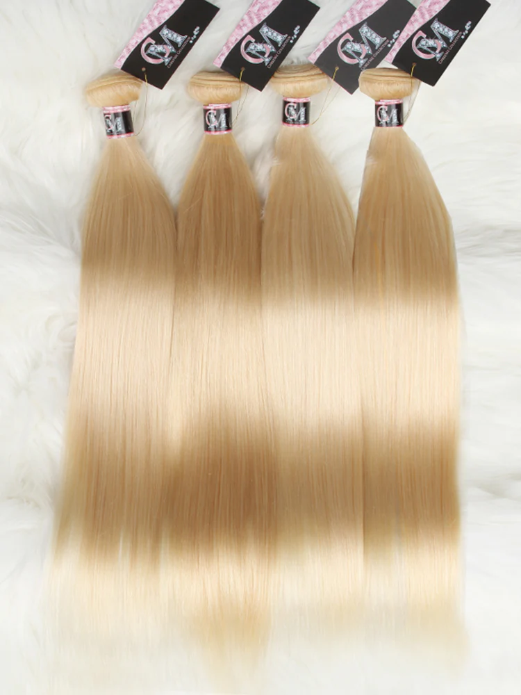 613 Blonde Color Straight Virgin Hair Bundles Deal 1/3/4Pcs - Image 6