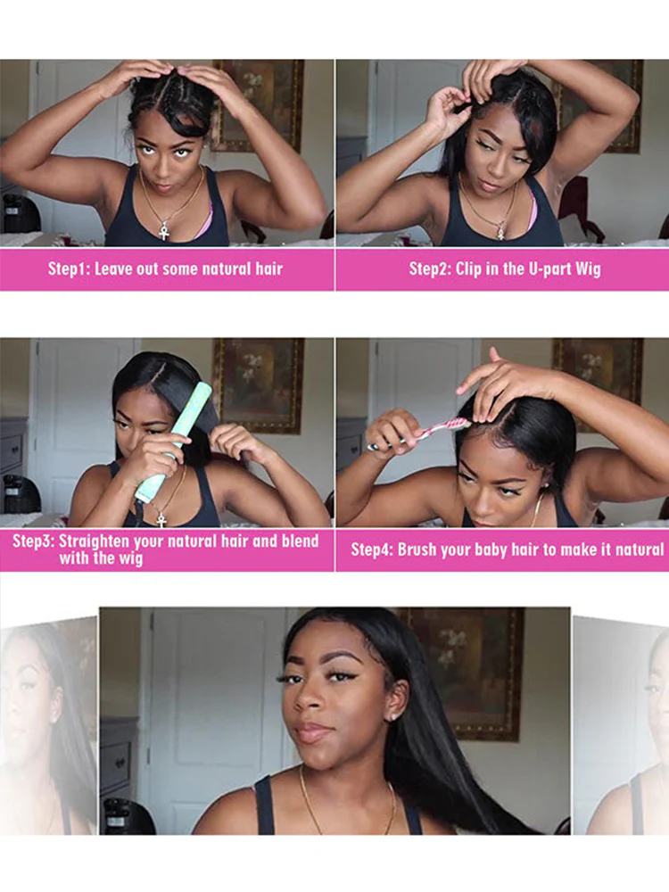 CurlyMe Loose Deep Wave Human Hair U part Wig Affordable Glueless No Lace Wig - Image 5