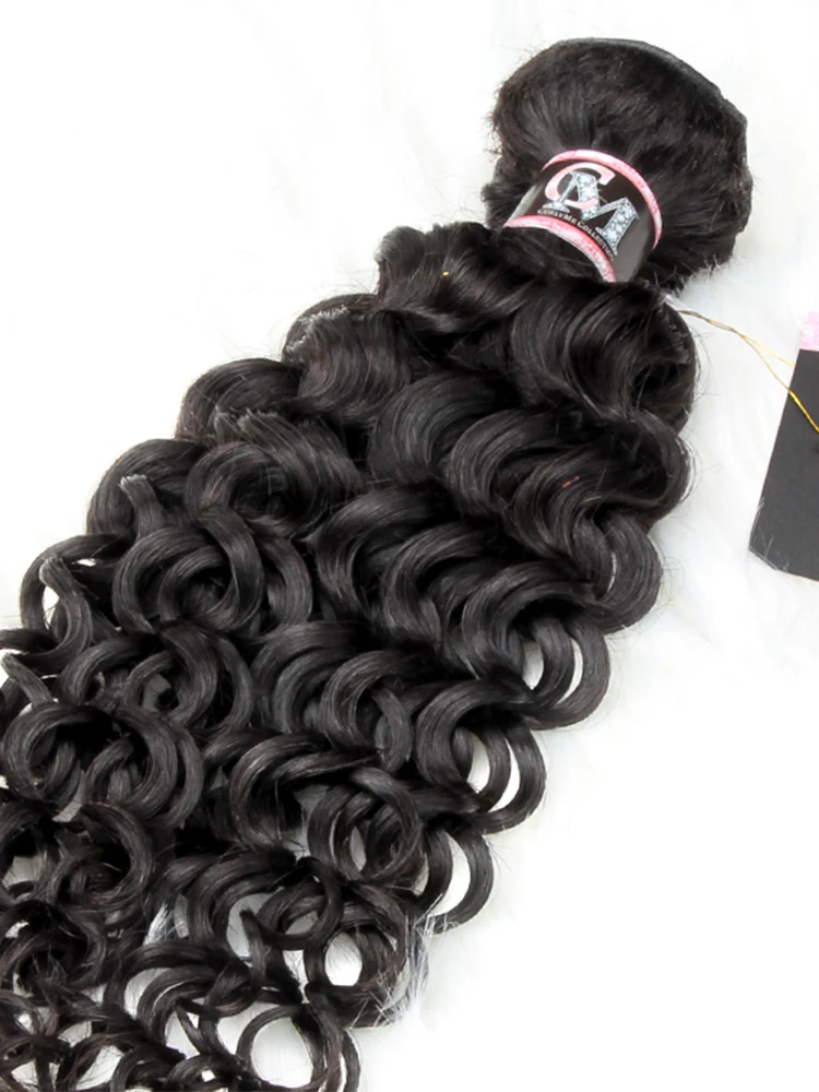 Natural Black Color Water Wave Hair Bundles 1/3/4Pcs - Image 3