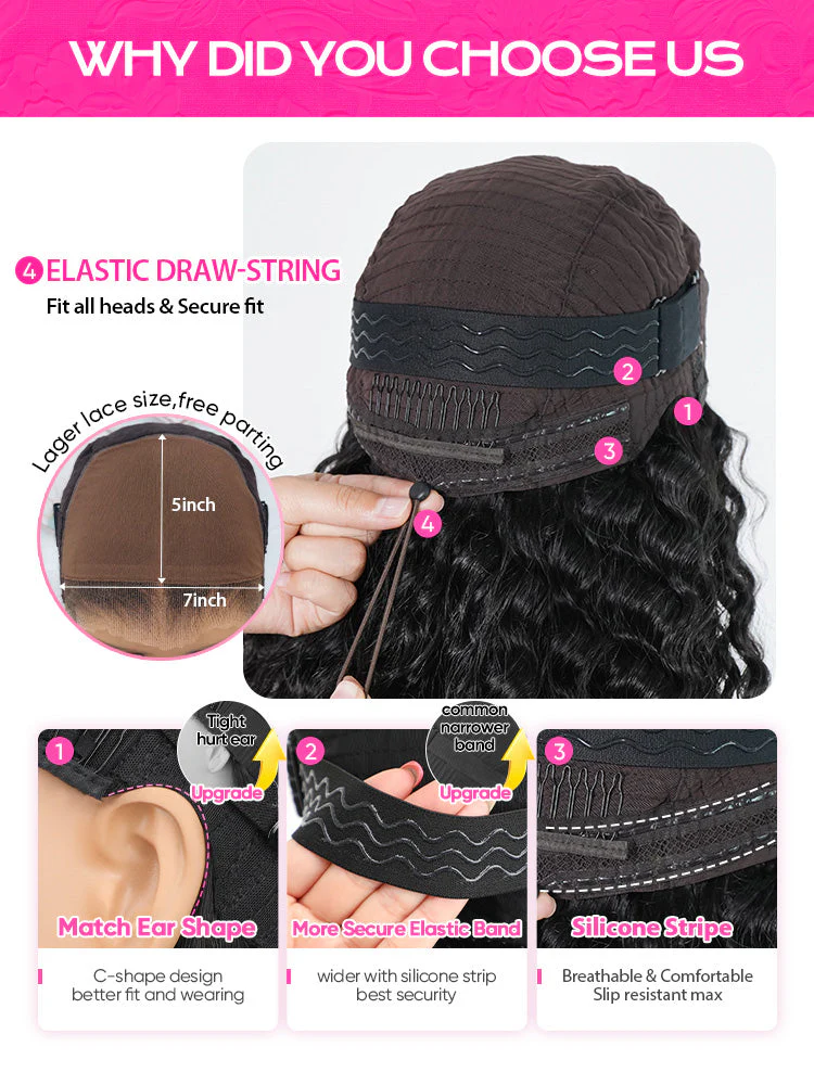 CurlyMe Pre-bleached Wear Go Glueless Wig 7x5 Pre-cut HD Lace Burmese Curly Human Hair - Image 11