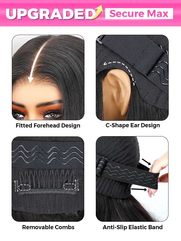 CurlyMe Mocha Mousse Color Layered Cut Face Framing Body Wave Pre-Cut Lace Wear Go Wig - Image 6