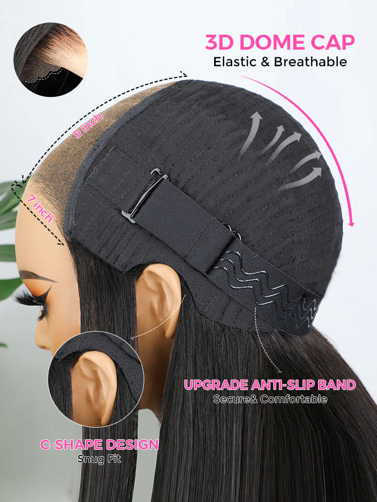 CurlyMe Pre-bleached Kinky Curly Pre-cut HD Lace Wear Go Glueless Wig Pre-plucked Natural Black - Image 7