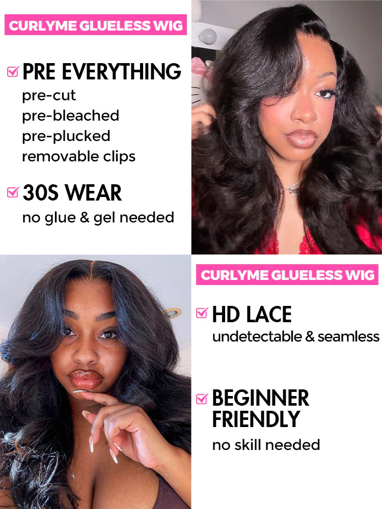 CurlyMe Pre-bleached Straight Hair Wear Go Glueless Wig 7x5 Pre-cut HD Lace Pre-plucked - Image 11