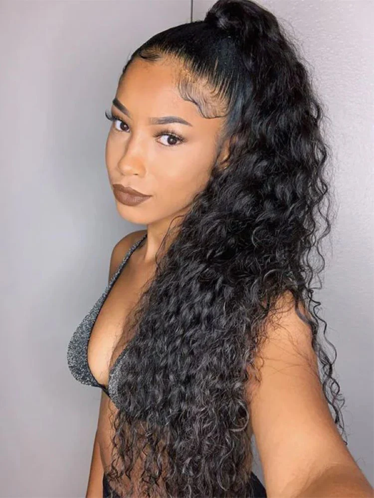 CurlyMe 360 Lace Fit Wig Pre-Bleached Water Wave Human Hair Wear Go Glueless Wig Pre-Plucked - Image 5