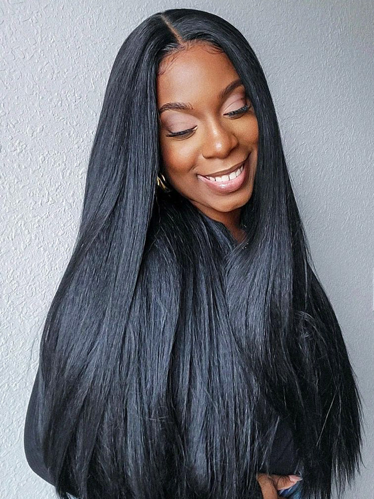 CurlyMe 7x5 HD Lace Glueless Kinky Straight Wig Wear Go Pre Cut Lace Wig - Image 4
