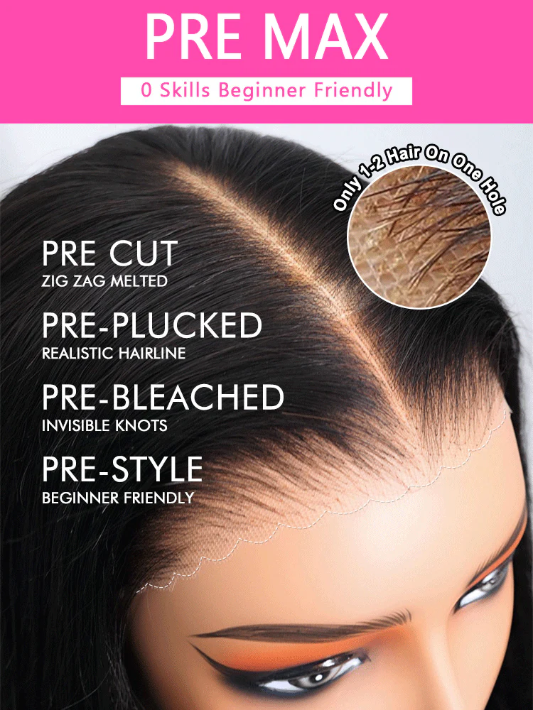 CurlyMe Pre-cut 9x6 Lace M-cap Wear Go Glueless Mini Knots Deep Wave Hair HD Lace Front Wig Pre-plucked - Image 5