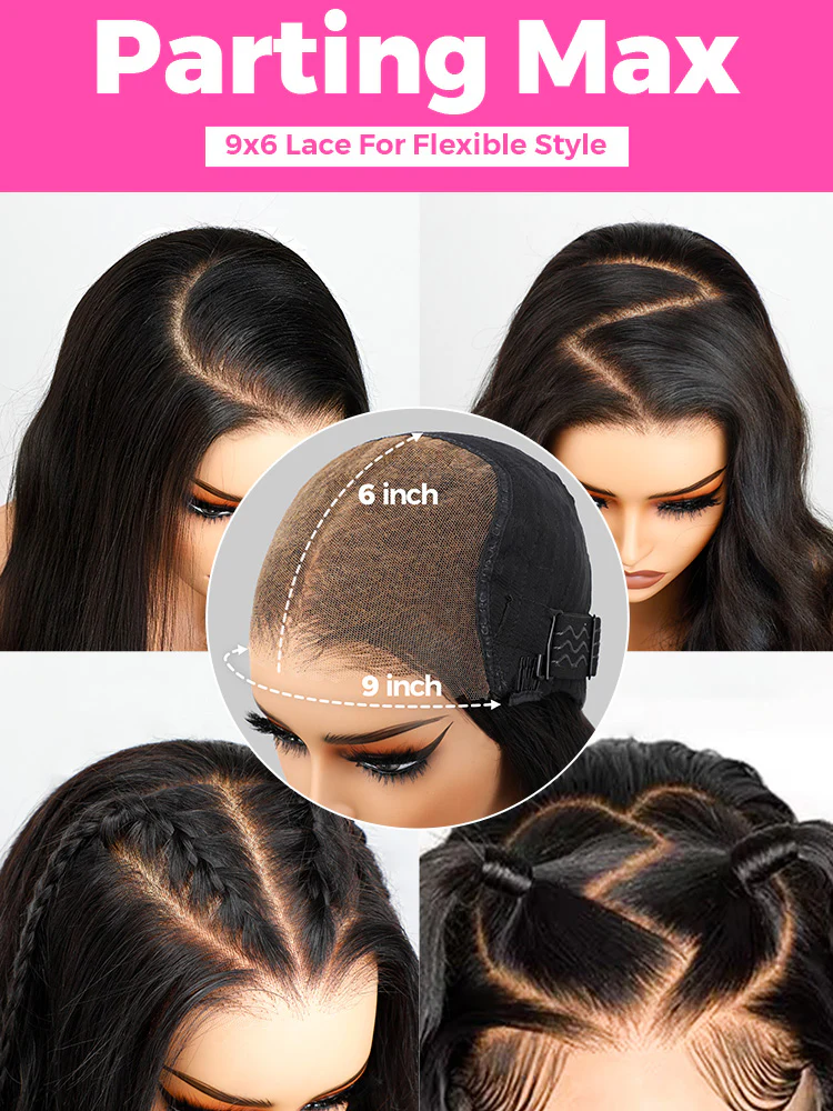 CurlyMe 9x6 HD Lace M-cap Wear Go Glueless Mini Knots Ocean Wave Hair Pre-cut Lace Front Wig Pre-plucked - Image 7