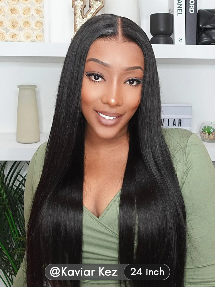 CurlyMe 9x6 HD Lace M-cap Wear Go Glueless Mini Knots Straight Hair Pre-cut Lace Front Wig Pre-plucked - Image 3