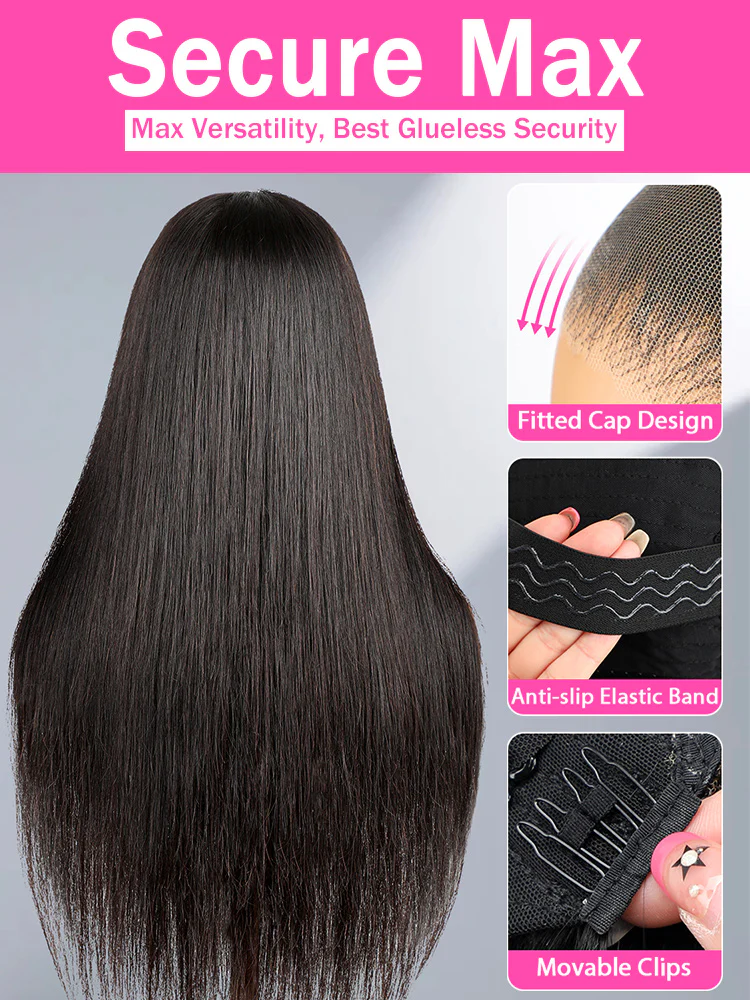CurlyMe 9x6 HD Lace M-cap Wear Go Glueless Mini Knots Straight Hair Pre-cut Lace Front Wig Pre-plucked - Image 5