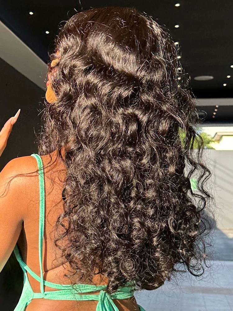 CurlyMe Pre-cut 9x6 Lace M-cap Wear Go Glueless Mini Knots Wand Curl Hair HD Lace Front Wig Pre-plucked - Image 5
