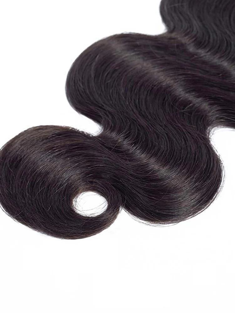 Natural Black Body Wave Bundles 1/3/4Pcs Hair Extensions - Image 5