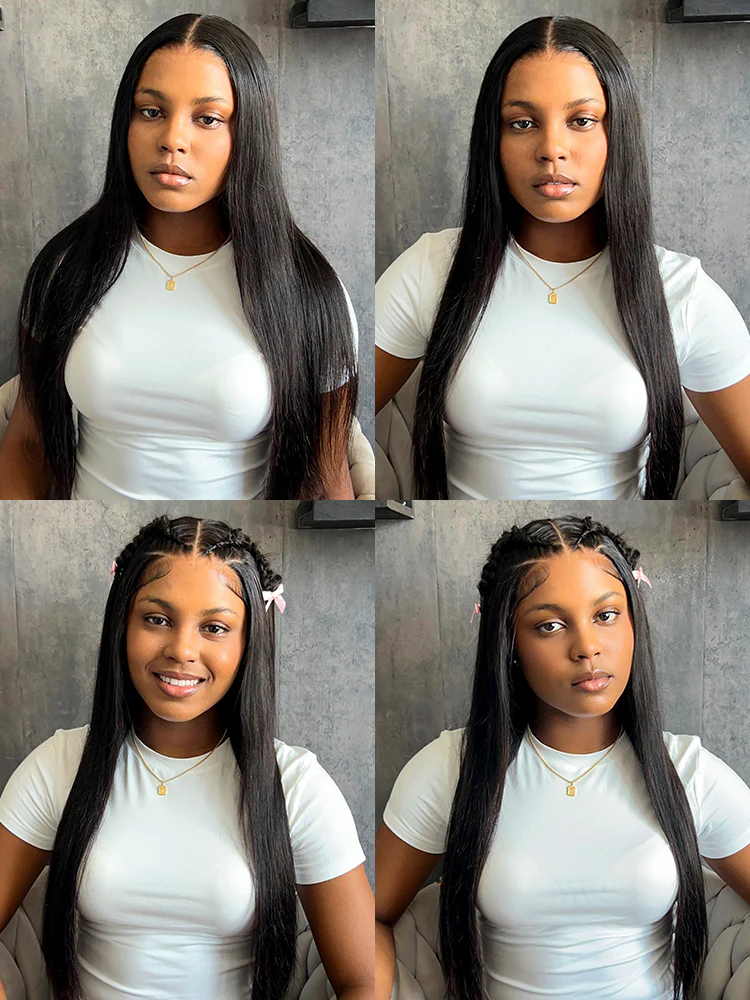 CurlyMe Pre-bleached Straight Hair Wear Go Glueless Wig Pre-cut HD Lace Pre-plucked - Image 5
