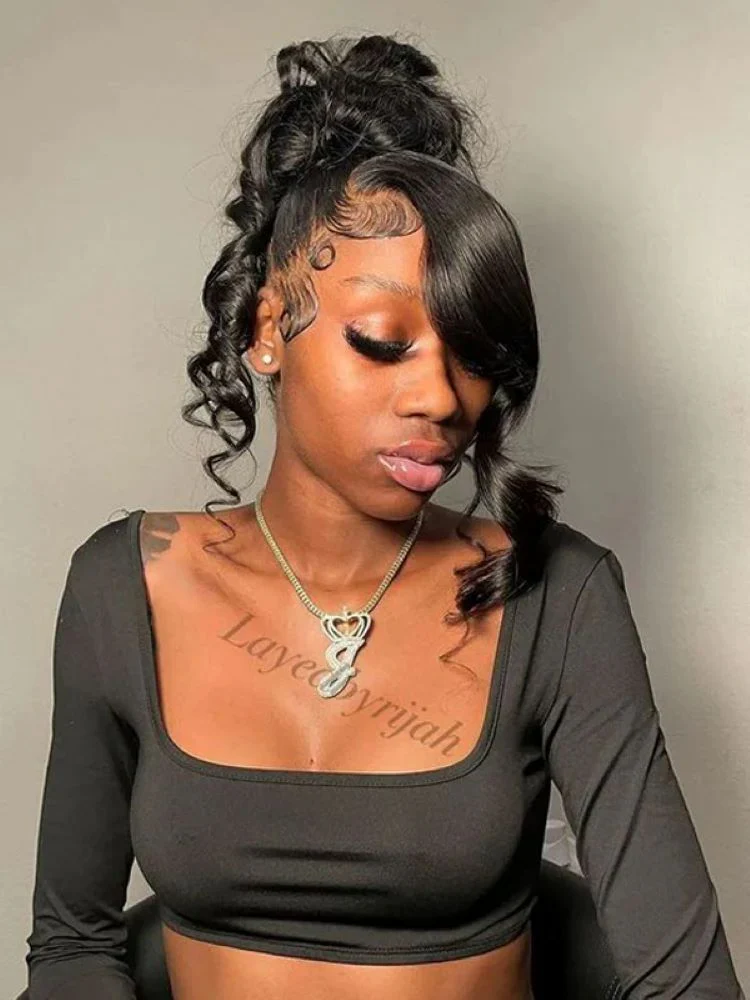 CurlyMe 360 Fit Pre-Cut Lace Wear Go Pre-Bleached Ocean Wave Human Hair Pre-Plucked Wig - Image 10